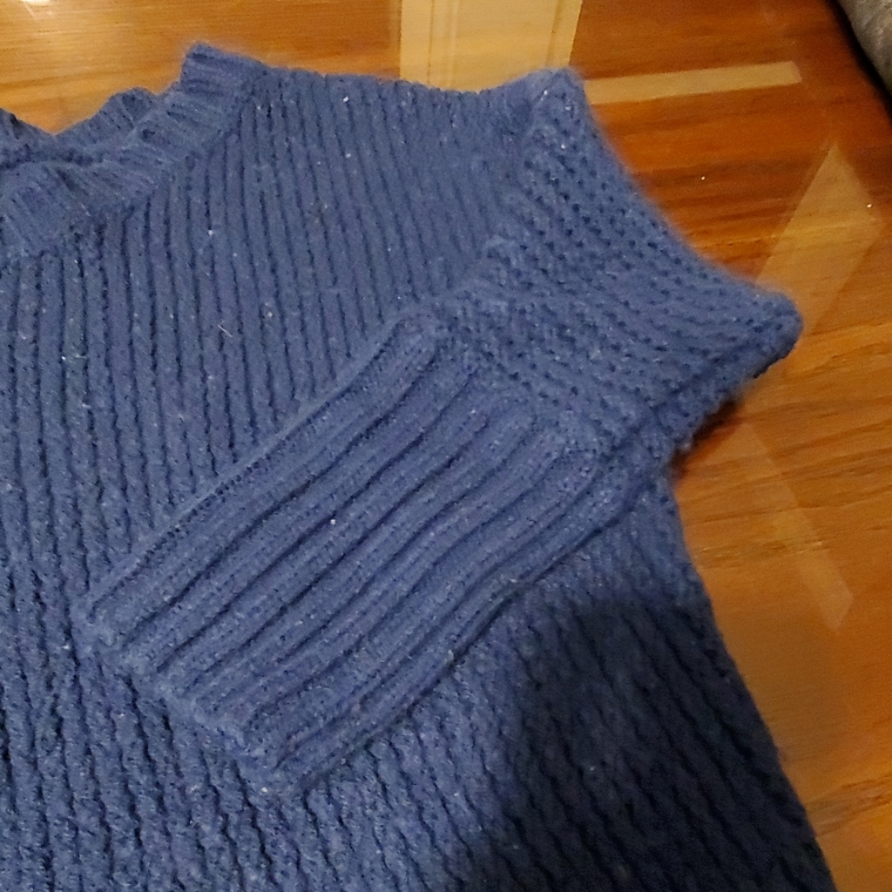 Express Navy Ribbed Sweater Size XS - Picture 2 of 5